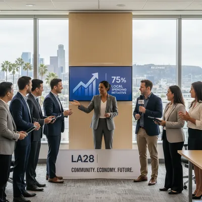 LA28 organizers plan to award 75% of Olympic spending to local Los Angeles businesses.