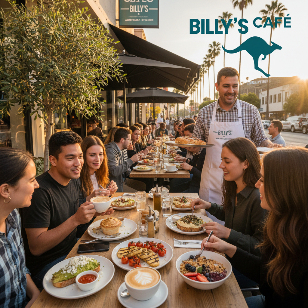 A lifestyle photograph illustrating Australian Flavors Take L.A. by Storm: A Culinary Invasion